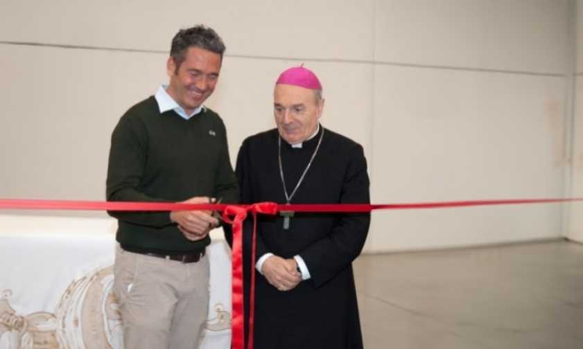 Stefano Zanni with H.E. Monsignor Massimo Camisasca, Bishop of Reggio Emilia
